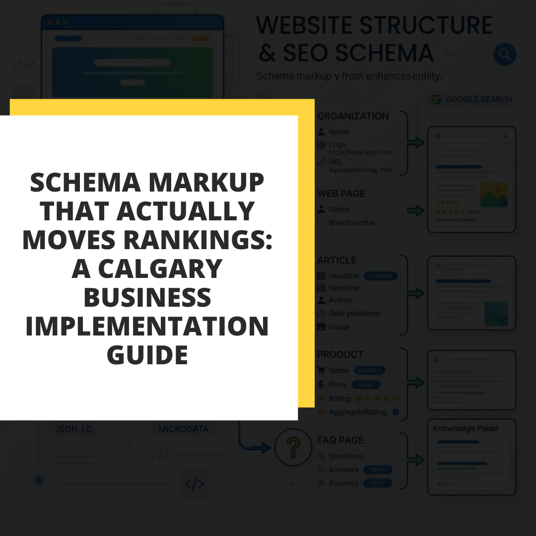 Schema Markup That Actually Moves Rankings: A Calgary Business Implementation Guide | In Front Marketing | Digital Marketing Agency